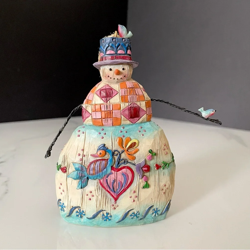 Snowman with Birds Ornament by Jim Shore